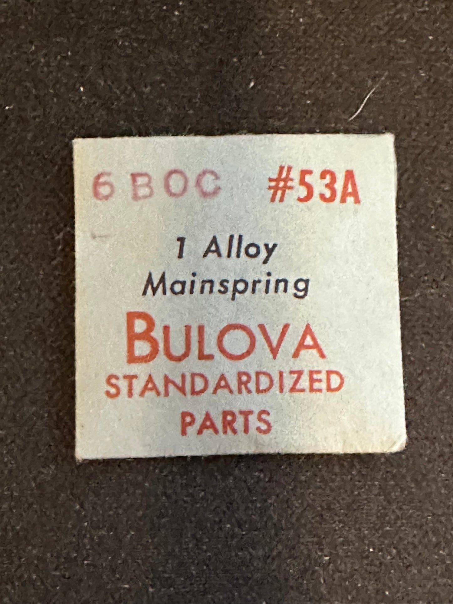 Bulova Factory Mainspring for caliber 6BOC - Alloy