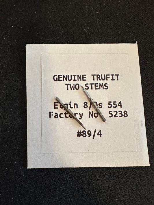 Lot of 2 TRUFIT Stem / Winding Arbors for 8/0s Elgin No. 5238