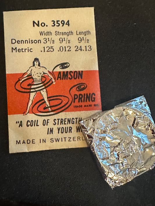 Samson Mainspring No. 3594 for Gruen caliber 96, 97 - Steel