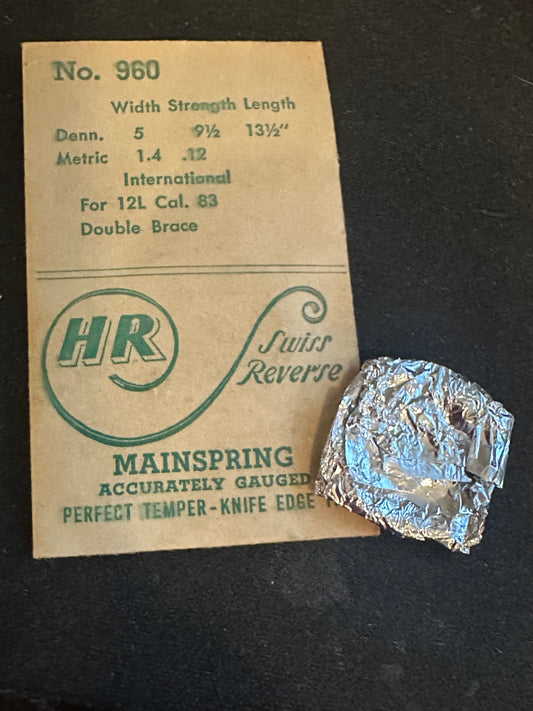 HR Mainspring No. 960 for International 12L caliber 83 movements - Steel