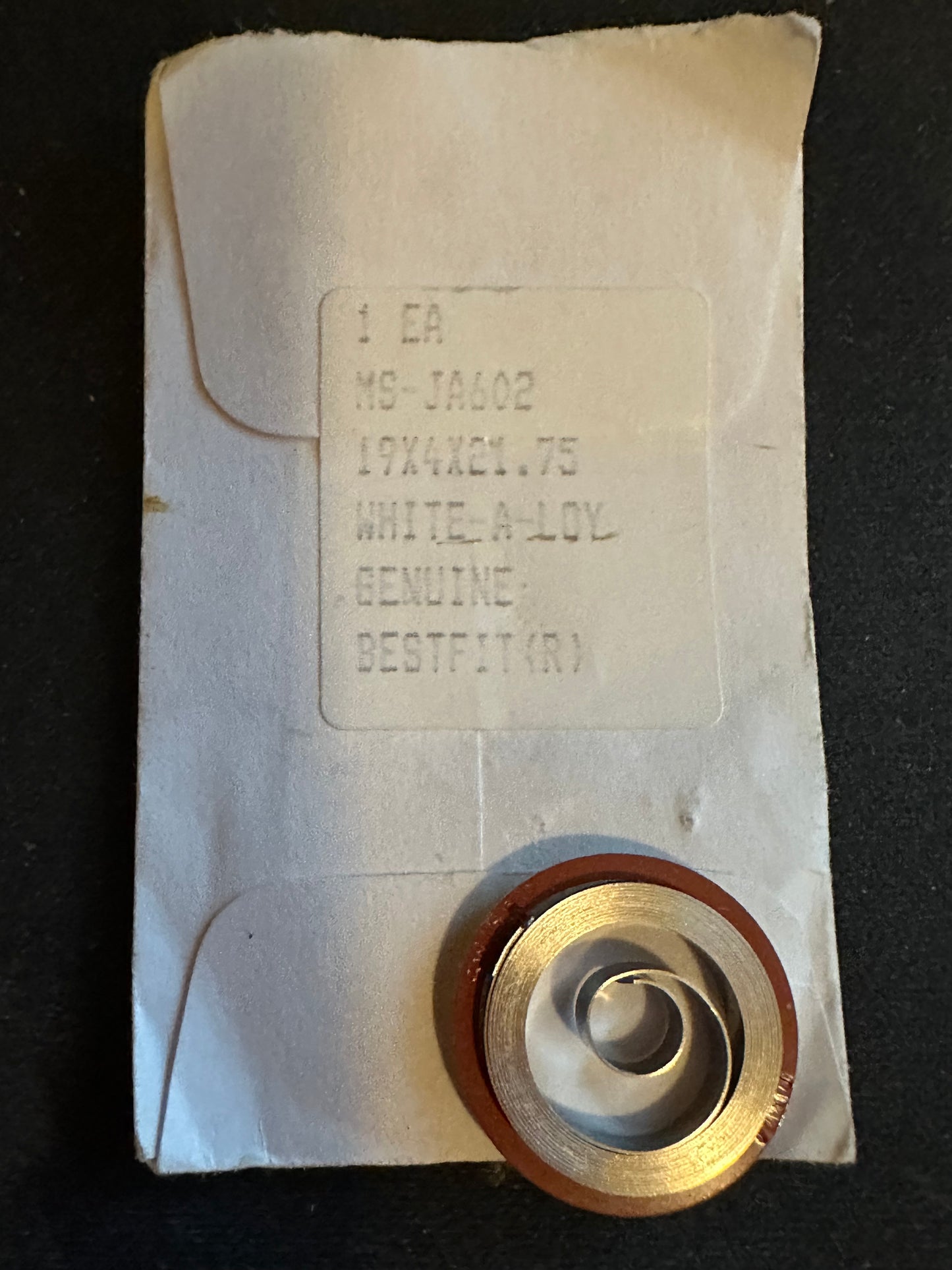 BESTFIT Mainspring JA602 for South Bend 16s No. 27528 - Alloy