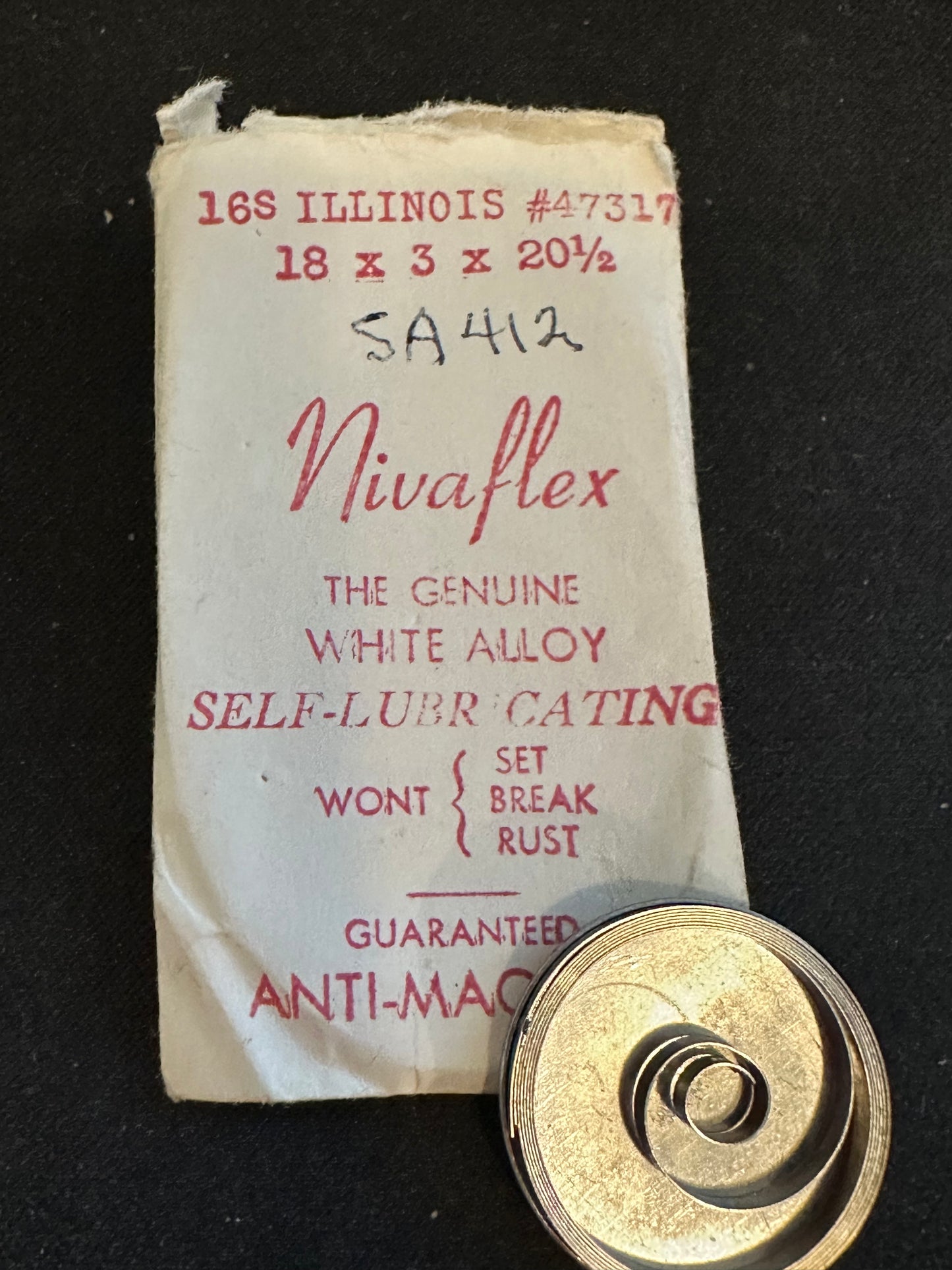Nivaflex Mainspring for 16s Illinois No. 47317 - Alloy