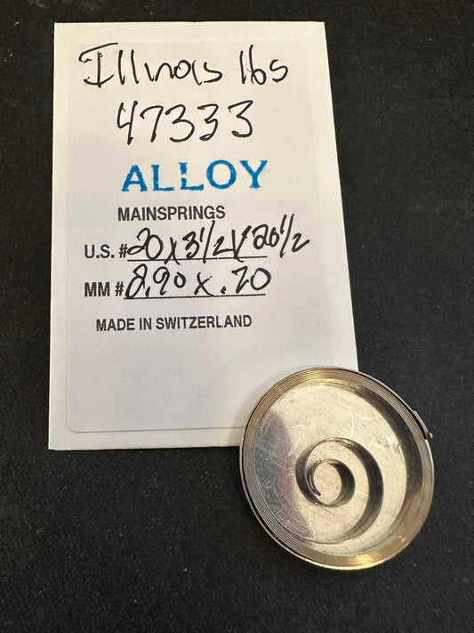 Alloy Mainspring for 16s Illinois No. 47333