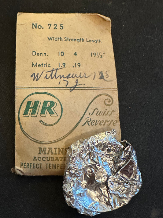 HR Mainspring No. 725 for Beguelin caliber 9 & Unitas calber 431 Pocket Watch - Steel