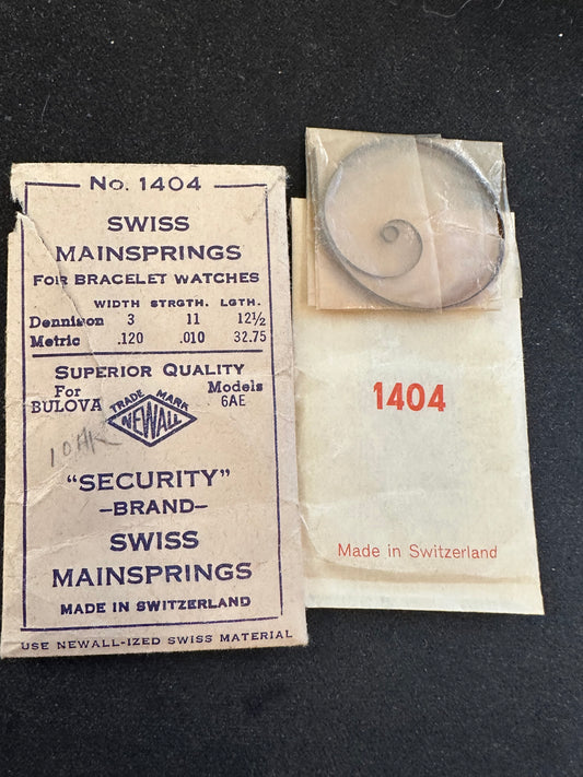 NEWALL Security Mainspring #1404 for Bulova 6AE - Steel