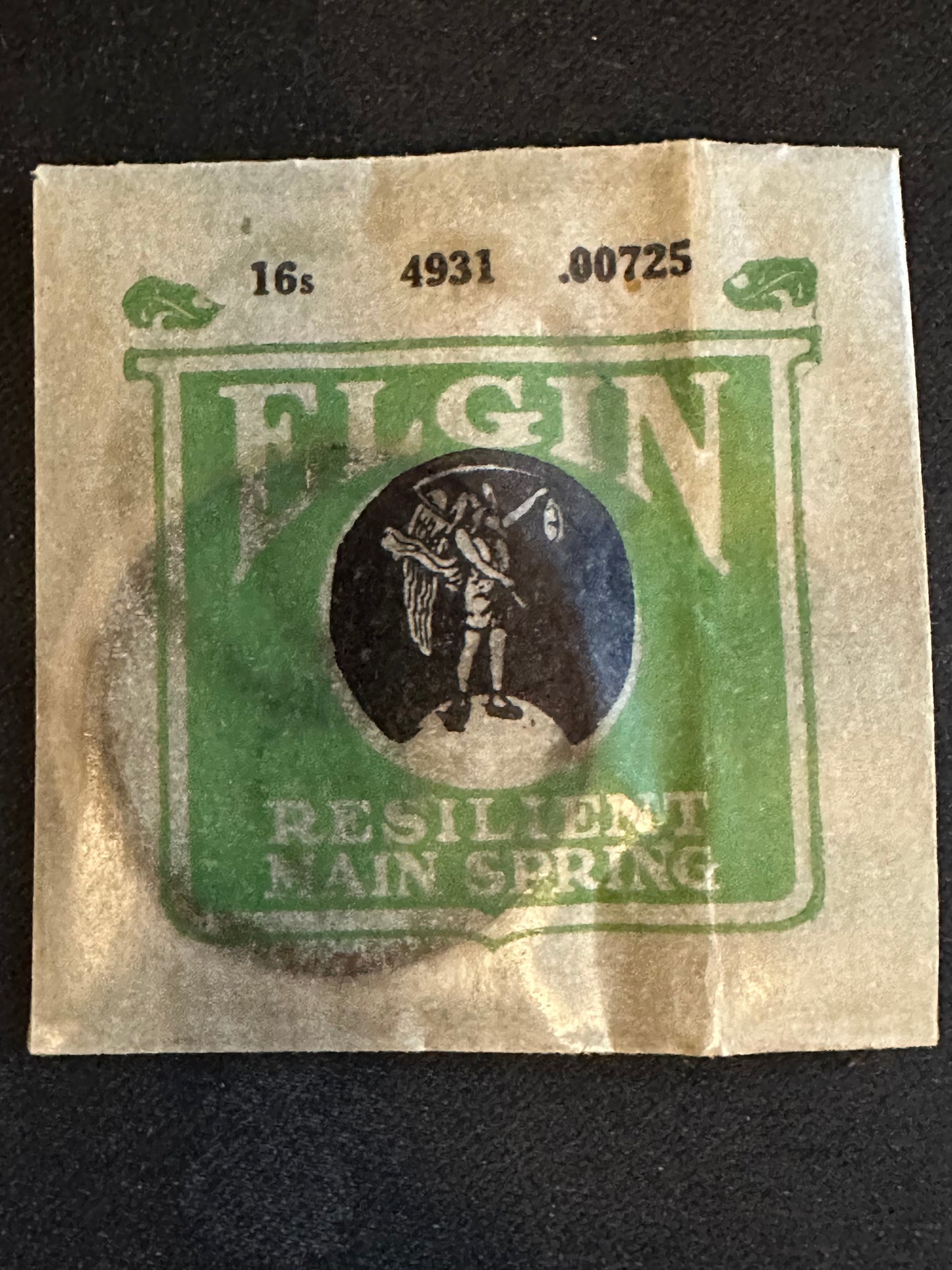 Elgin Factory Mainspring for 16s 23j Motor Barrel No. 4931 - Steel