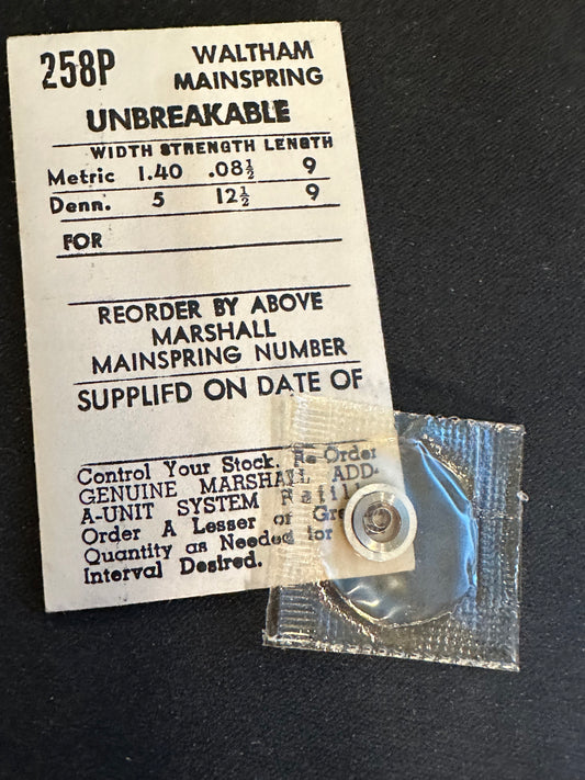 Marco Mainspring 258P for Waltham 7½ ligne movements 2243 / 2266 - Alloy