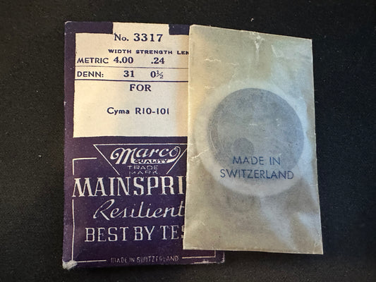 Marco Mainspring #3317 for Cyma caliber R10 Travel Clock - Steel