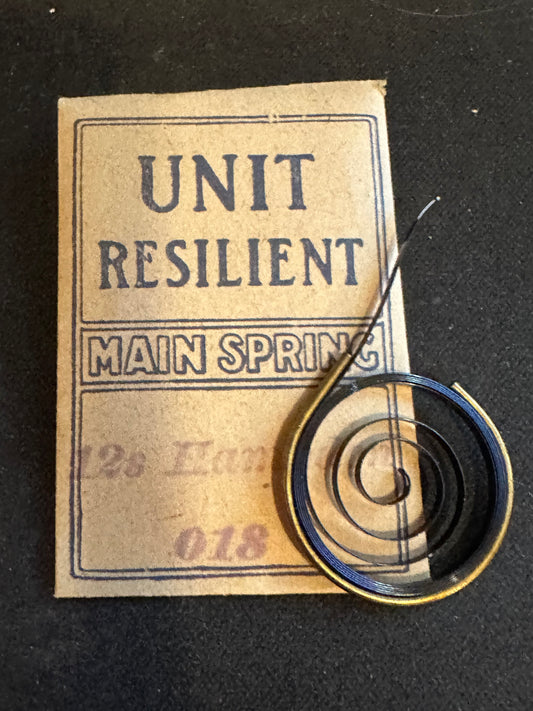 Hampden 12s Mainspring No. 6696 Made by Waltham - Steel