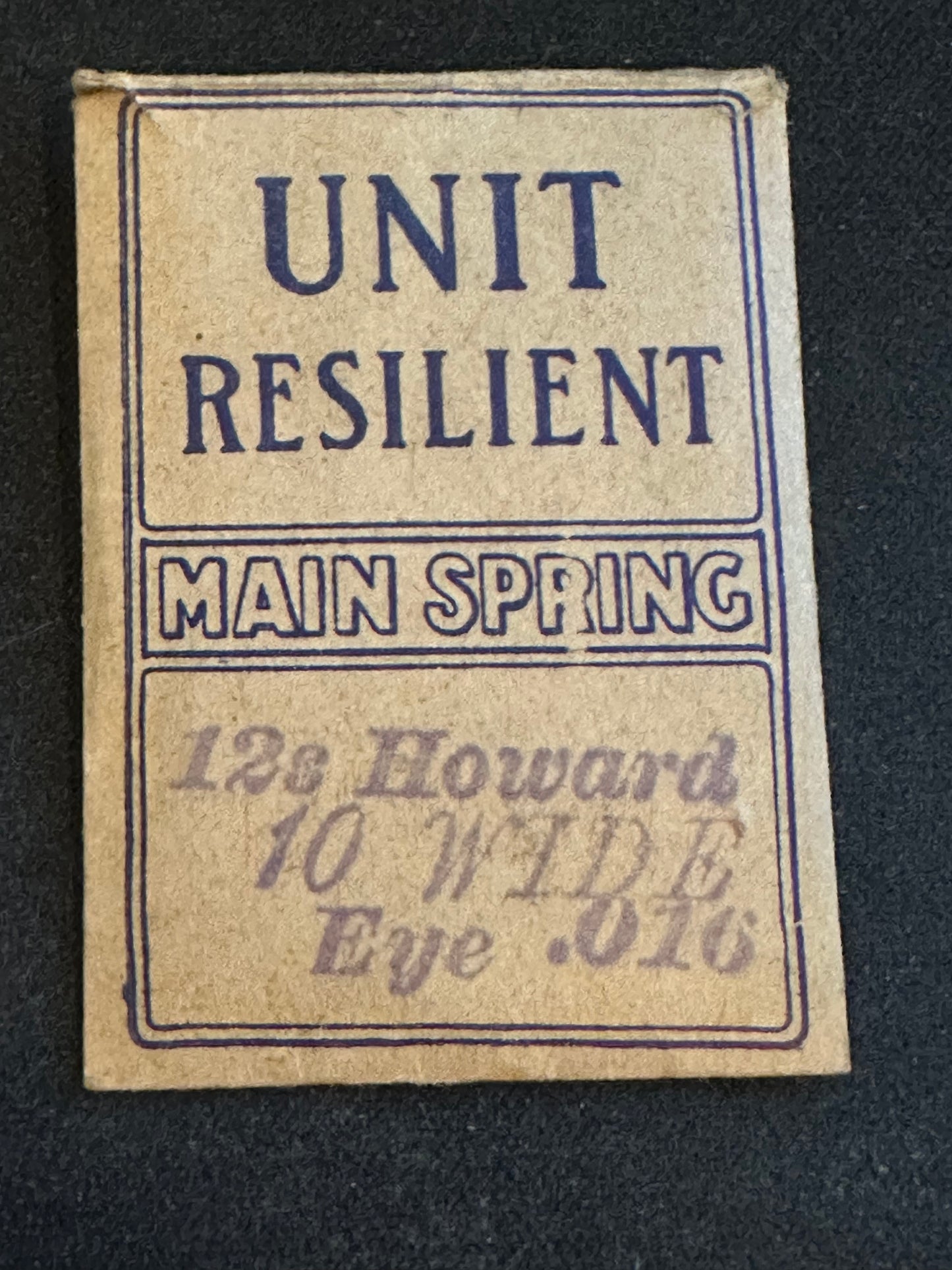 Howard 12s Mainspring No. 552 Made by Waltham - Steel
