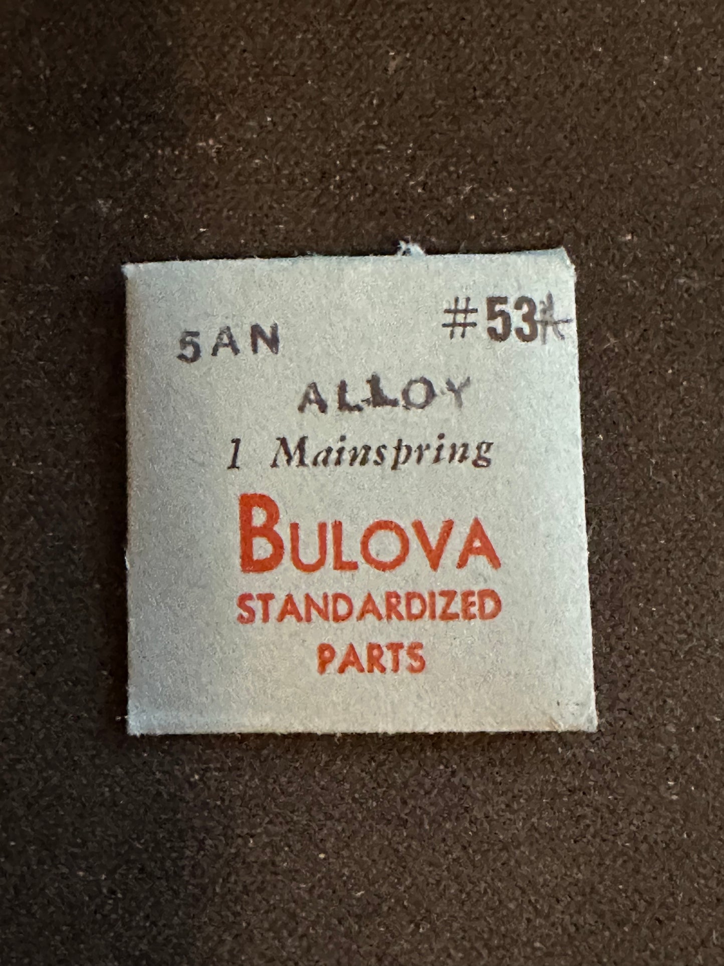 Bulova Factory Mainspring for caliber 5AN - Alloy