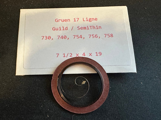 Gruen Steel Mainspring for 12s Guild / SemiThin Movements