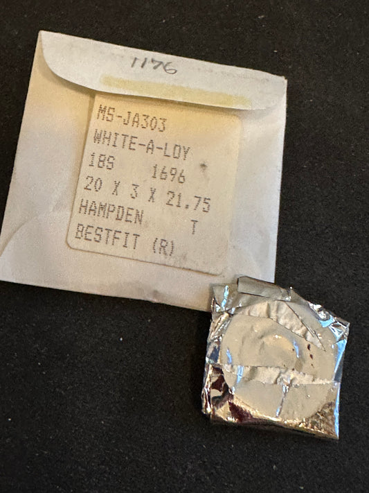 BESTFIT Mainspring JA-303 for 18s Hampden No. 1696 - Alloy