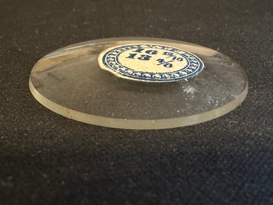 VTF Vintage Glass Pocket Watch Crystal 16-12/16 (~37.8mm) - NOS