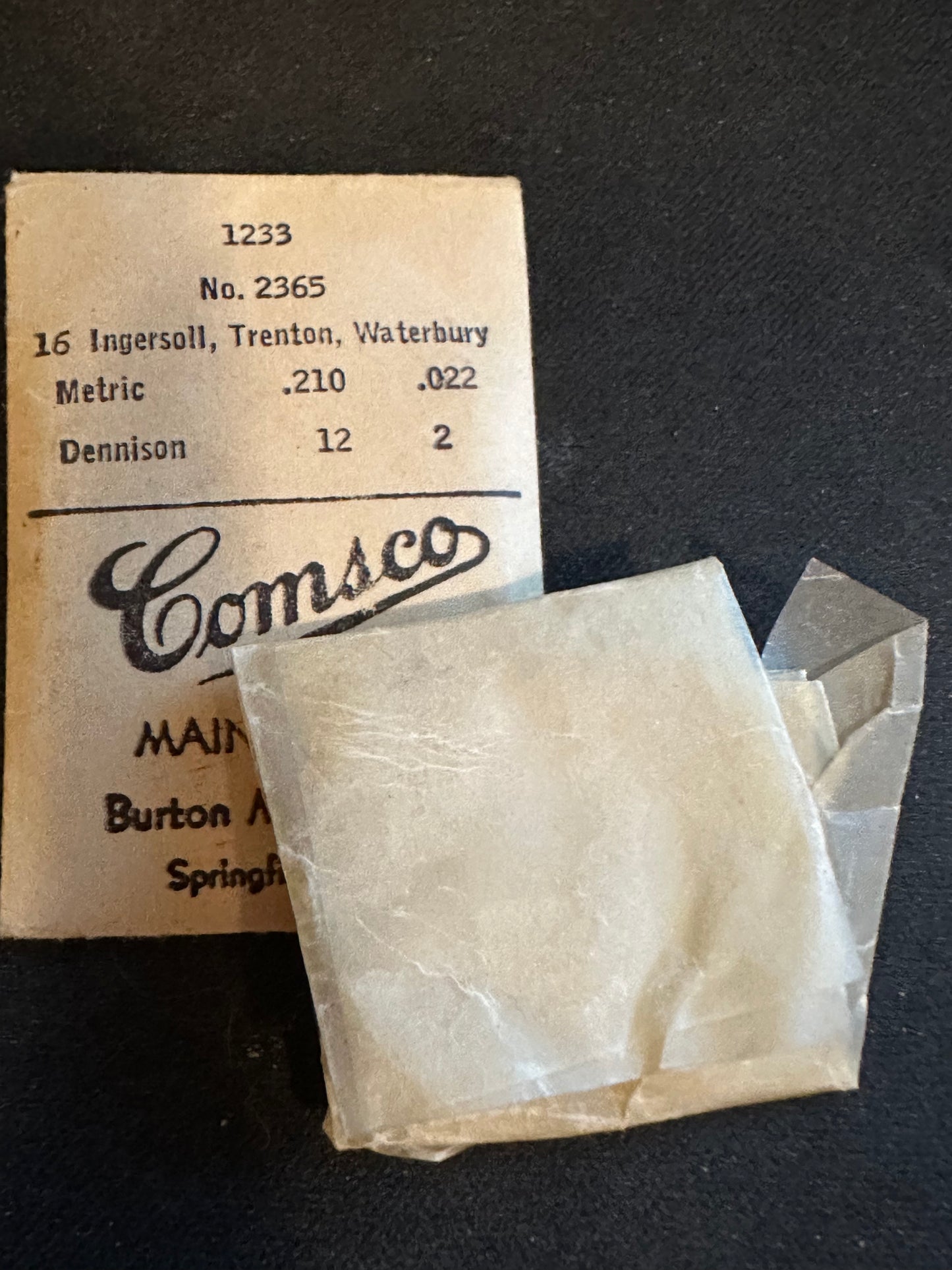 Comsco Mainspring #1233 for 16s Trenton / Waterbury / Ingersoll No. 2365 - Steel