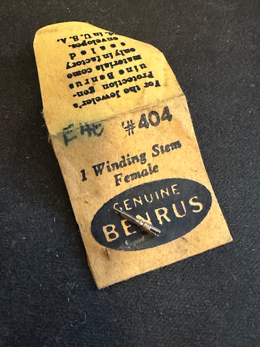 Benrus Factory female stem #404 for caliber E46 - new in envelope