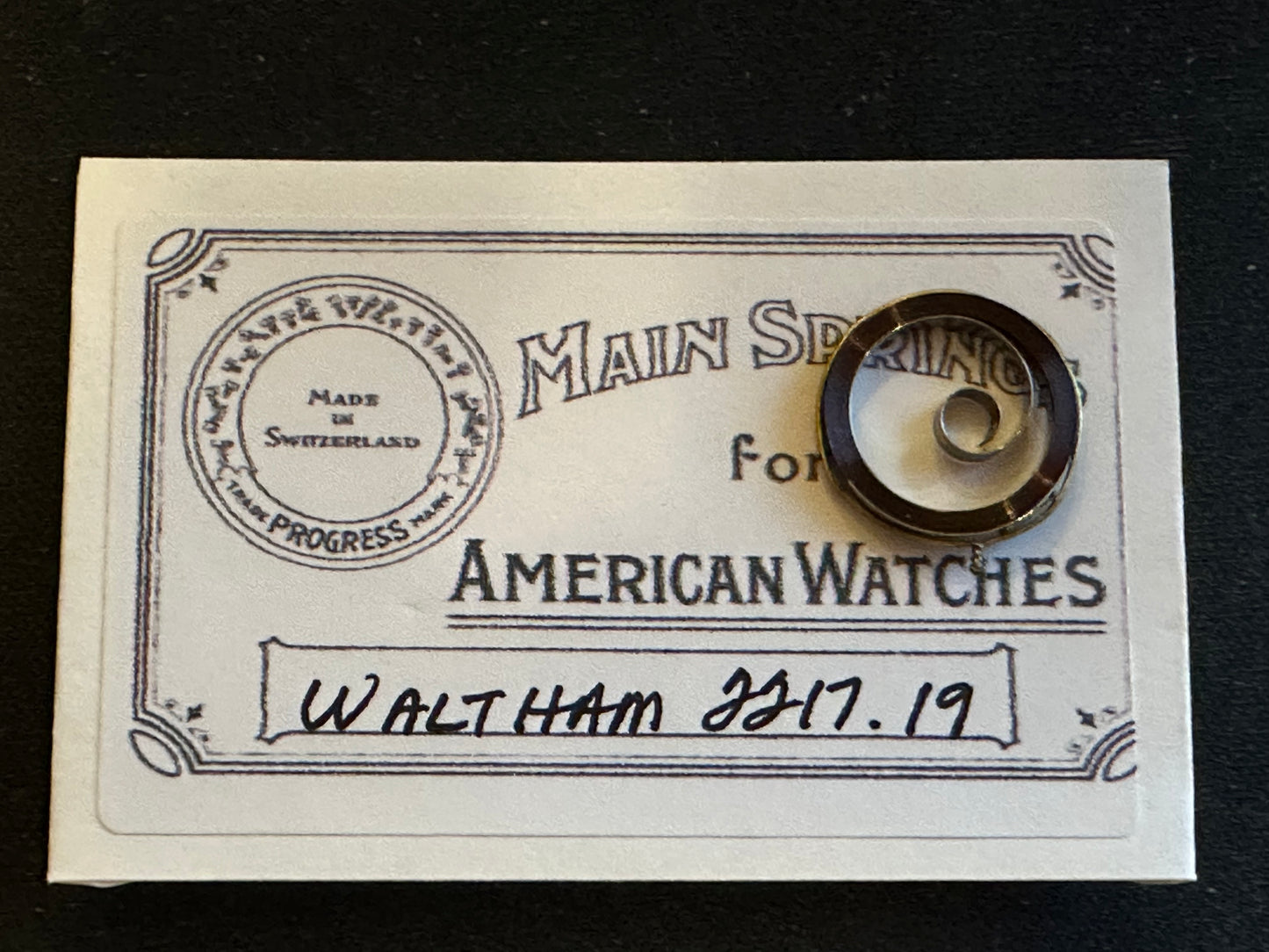 Progress Mainspring for 6s Waltham Factory No. 2217 - Steel
