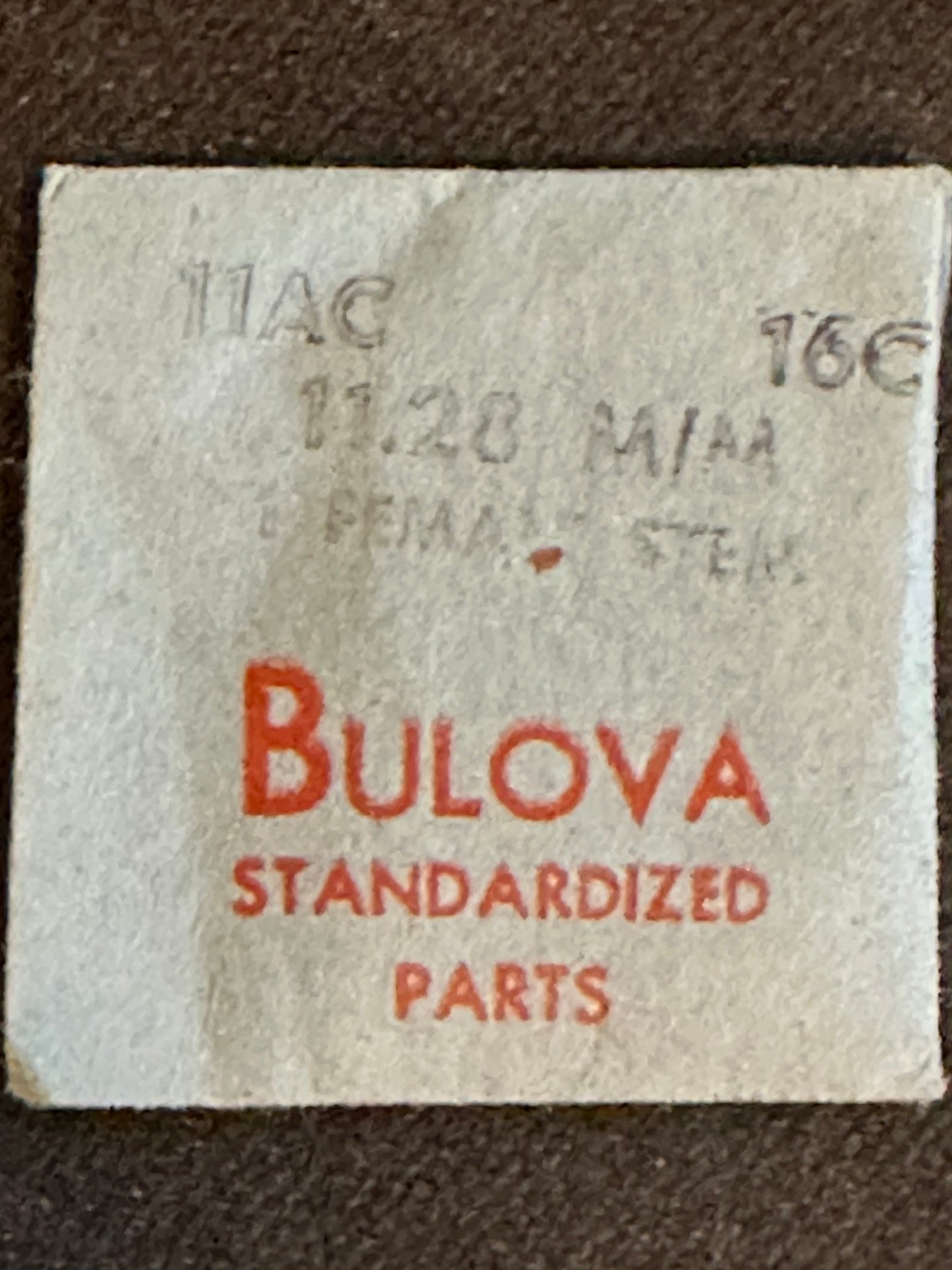 Bulova Factory female stem for caliber 11AC - new in envelope