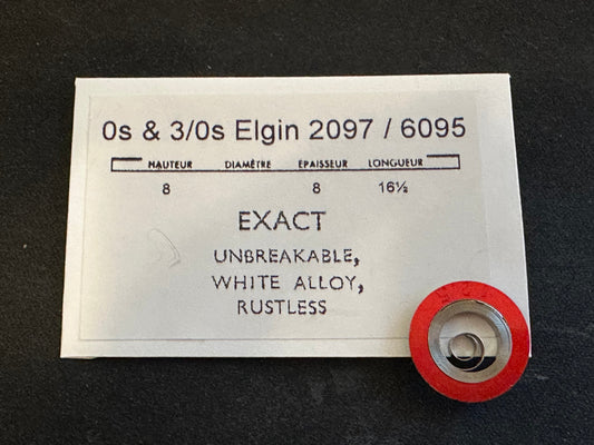 Elgin 0s & 3/0s Mainspring No. 2097 / 6095 (EXACT) - Alloy