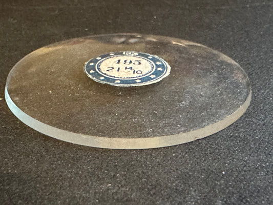 KK Vintage Glass Pocket Watch Crystal 21-14/16 (49.5mm) - NOS