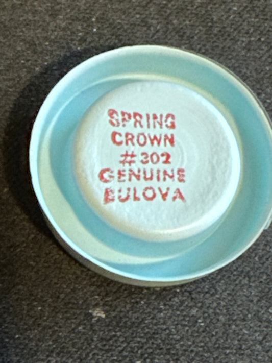 Lot of 2 Factory Bulova Spring Crowns #302 - White
