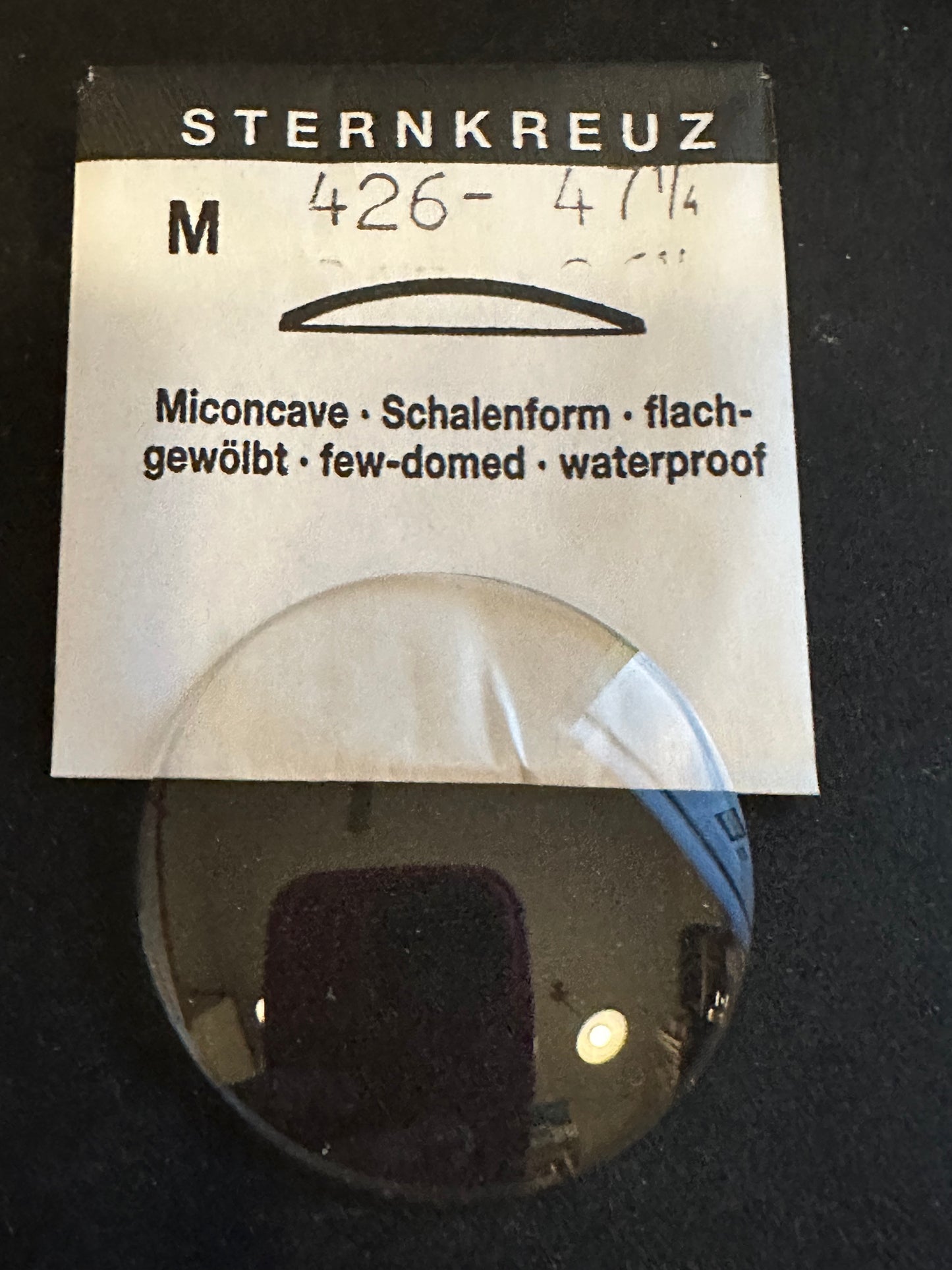 Sternkreuz 47¼ Miconcave 42.6mm Acrylic Pocket Watch Crystal - New