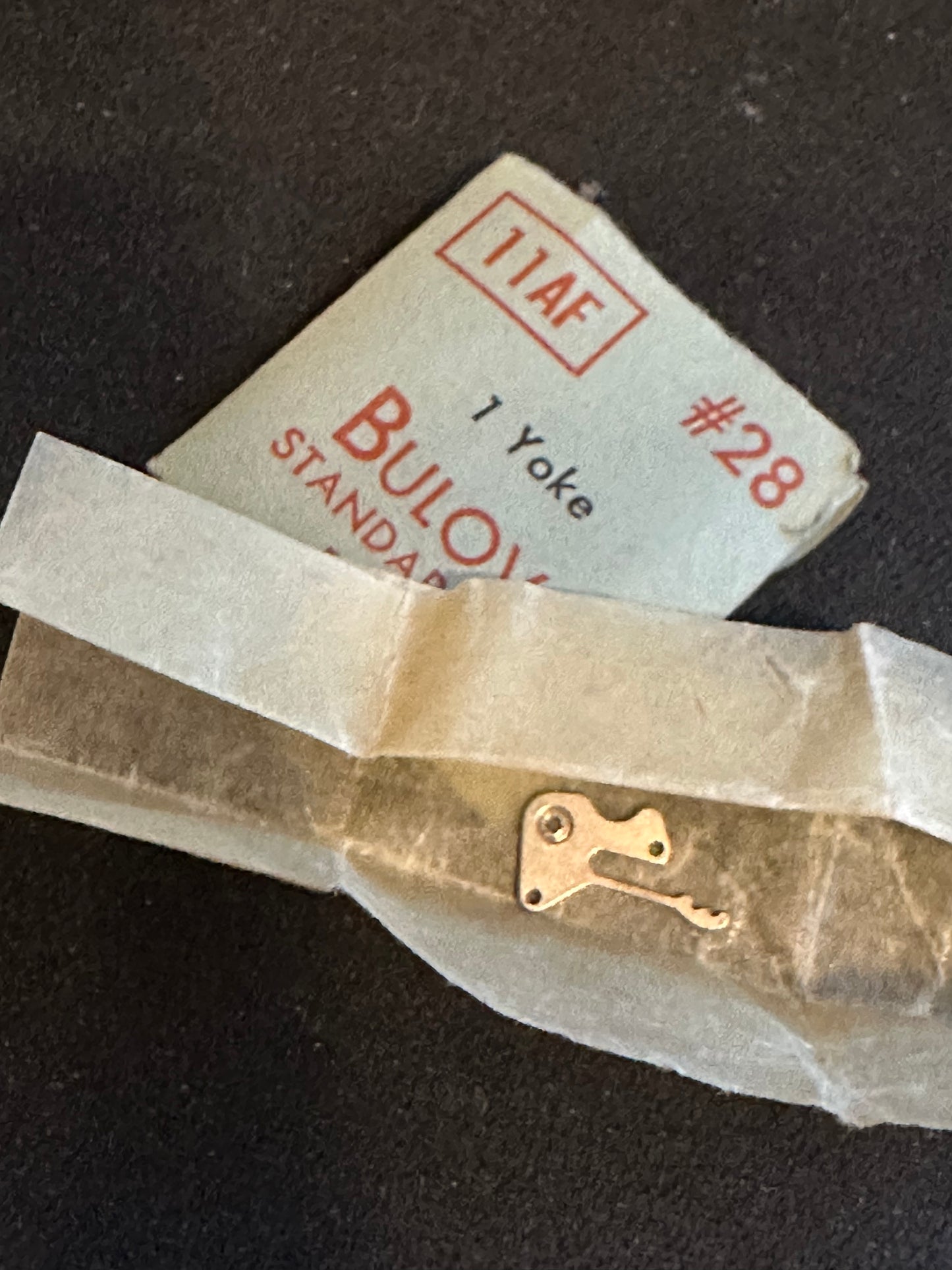 Bulova Factory set bridge / yoke for caliber 11AF, 11AFC, 11AFAC movements - new in envelope