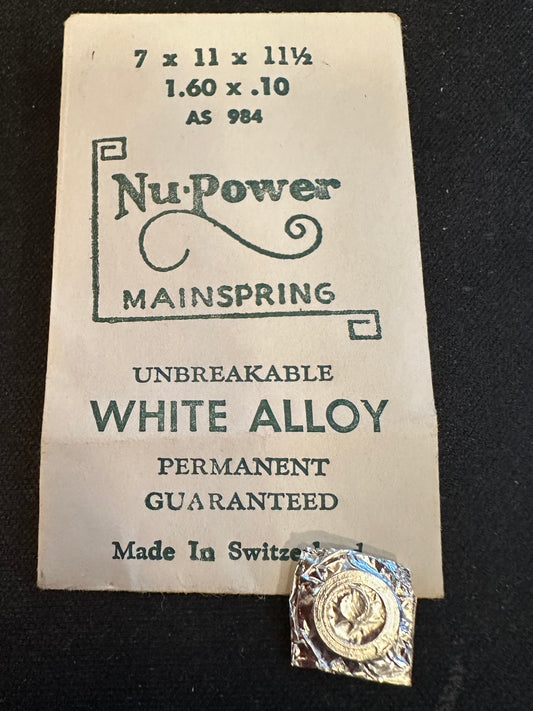 NuPower Mainspring for AS caliber 984 - Alloy