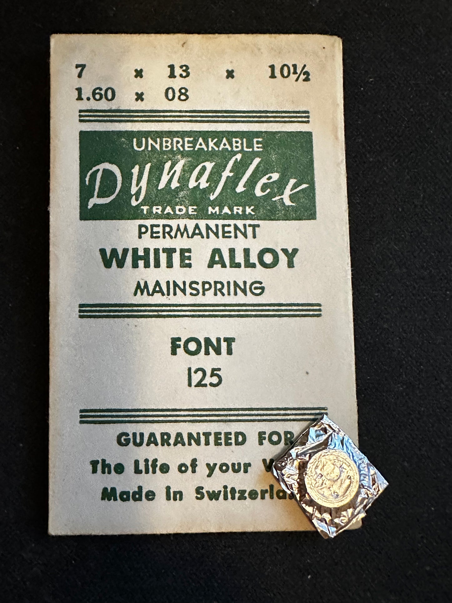 Dynaflex Unbreakable Mainspring for Font caliber 125 - Alloy