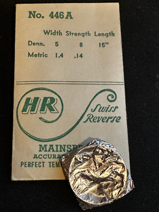 HR Mainspring No. 446A for Wittnauer caliber 69 - Steel