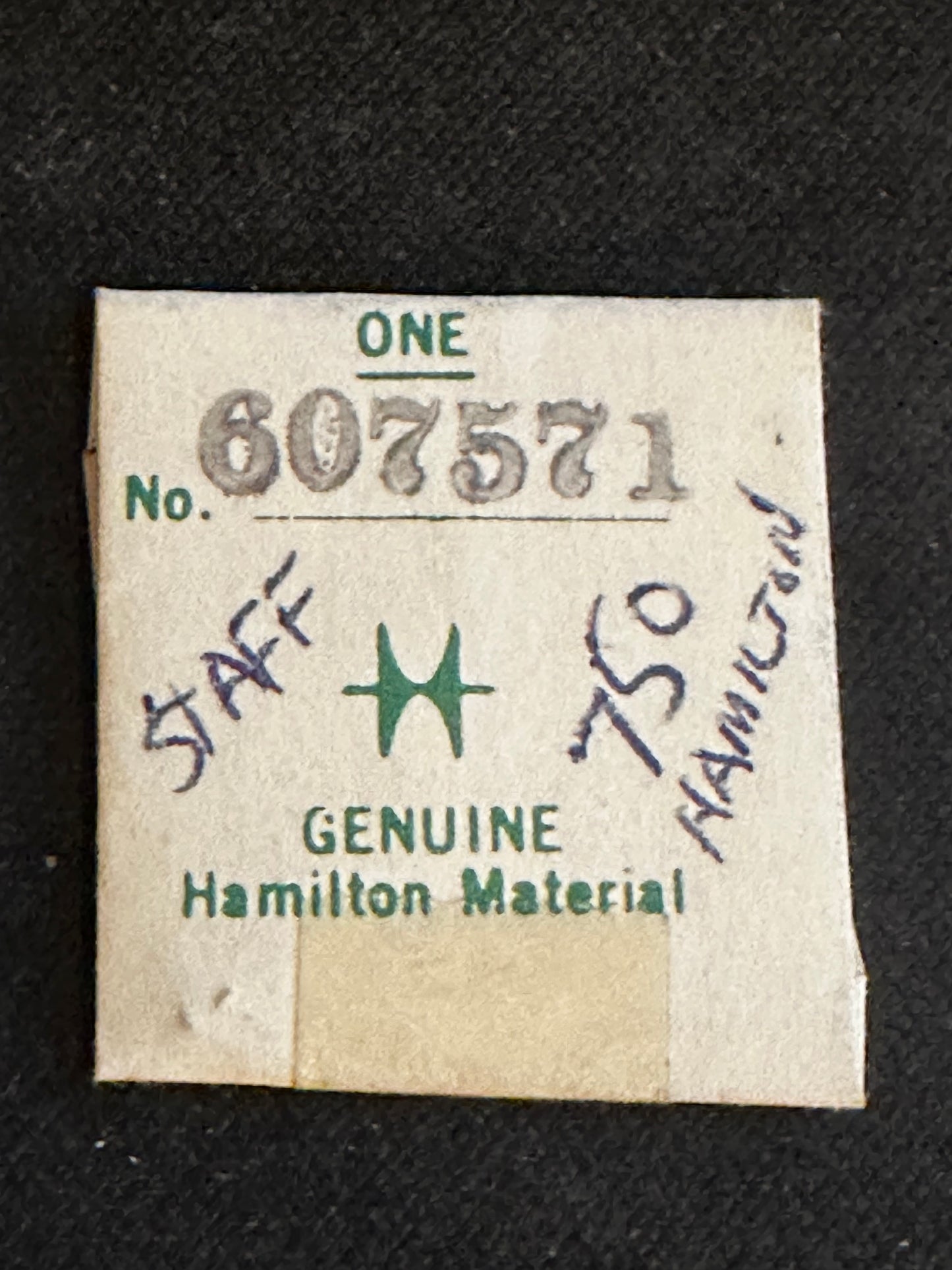 Hamilton Factory Balance Staff for Bracelet Grades 750, 751, 756, 911, 911M - New