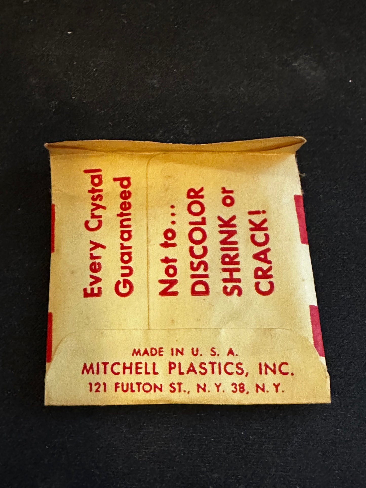 Mitchell Plastics Round Watch Crystal 36¾, 36.06mm - New