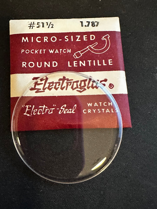 Electro-Seal ES-51½ Pocket Watch Crystal 45.4mm (1.787“) - New