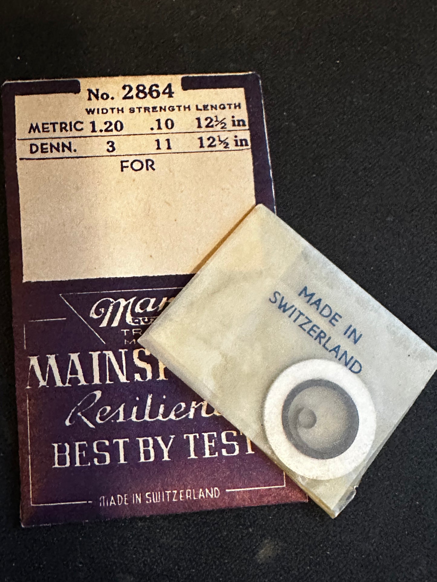Marco Mainspring #2864 for GSW 23.7-4, Excelsior Park 5C, 51C, Gruen 627, Tissot 782 - Steel