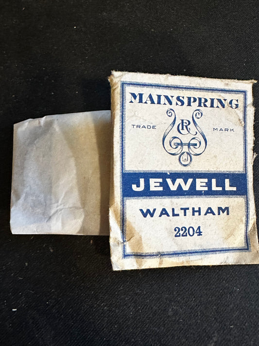 Jewell Mainspring for Waltham 18s Keywind No. 2204 - Steel