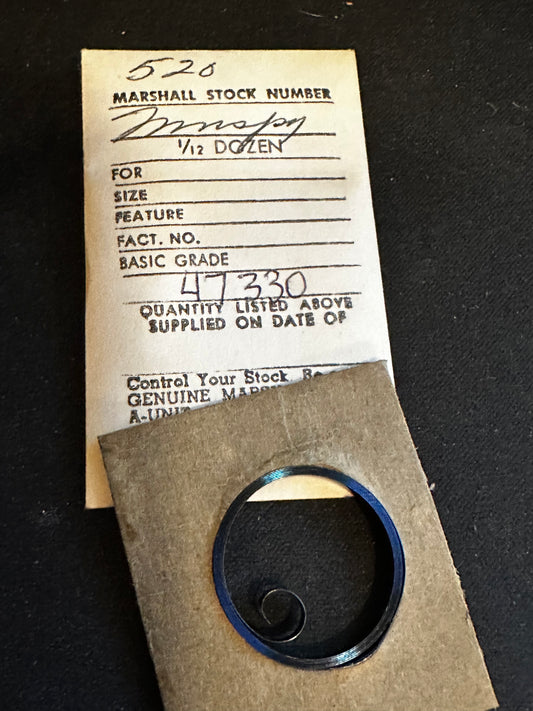 Marco Mainspring #520 for 16s Illinois Bunn & Sangamo Special Factory No. 47330 - Steel