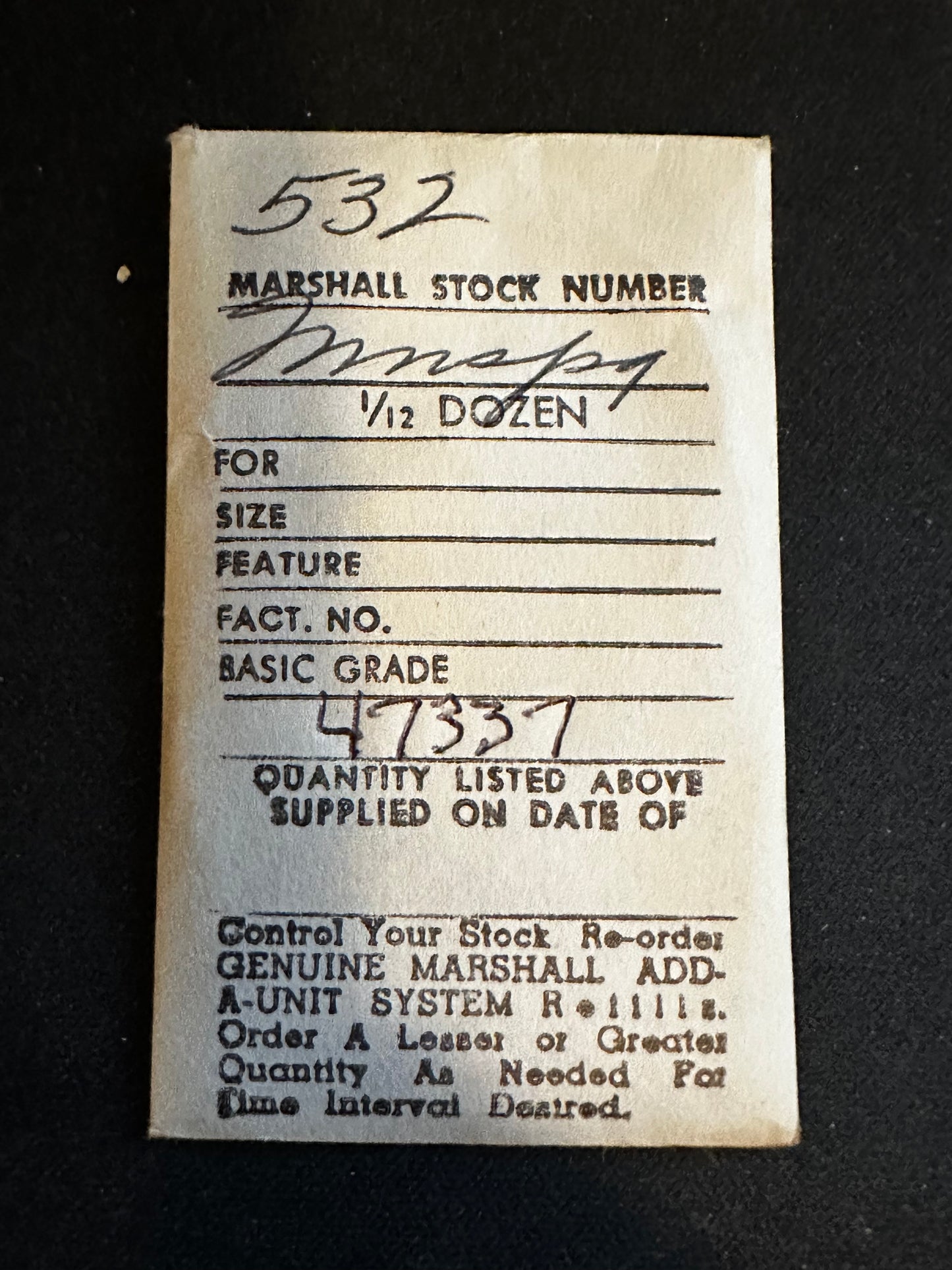 Marco Mainspring #532 for 12s - 13s Illinois Factory No. 47337 - Steel