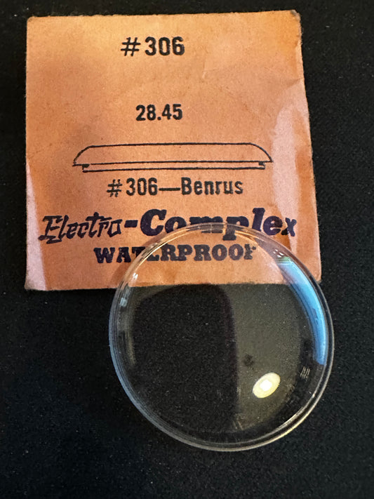 Electro-Seal #306 Watch Crystal 28.45mm for Benrus Wrist Watch - New