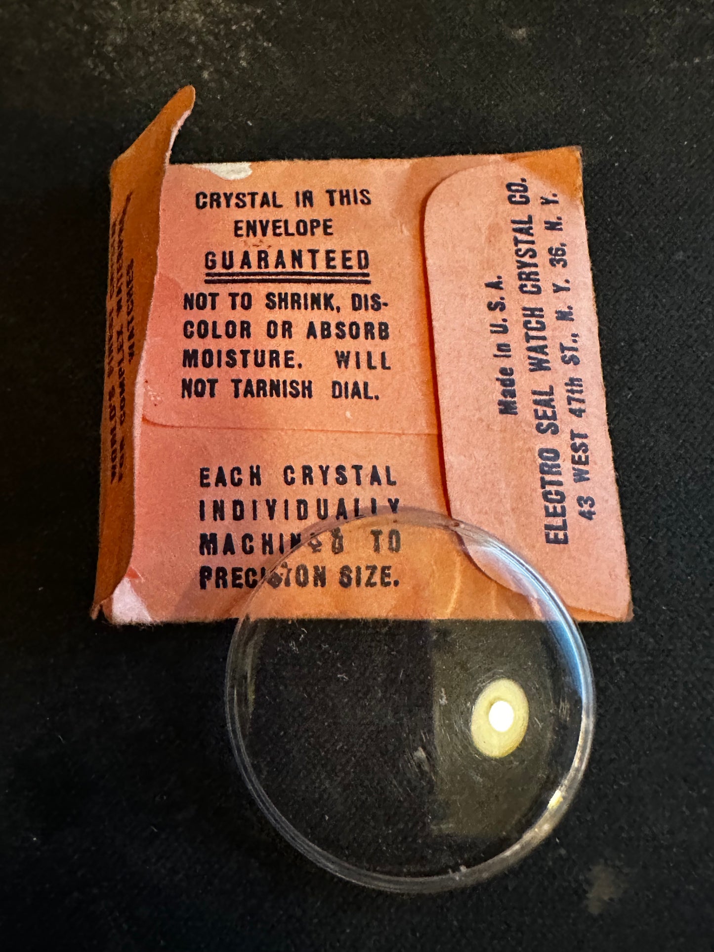 Electro-Seal #236 Watch Crystal 29.2mm for Wyler Wrist Watch - New