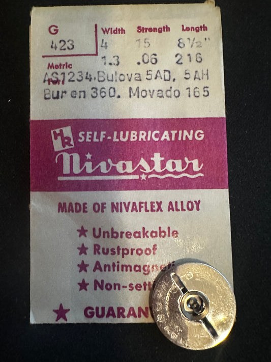 HR Nivastar Mainspring G423 for AS 1234, Buren 360, Movado 165 - Alloy
