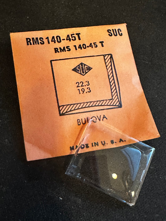 SUC Rocket Crystal RMS 140-45T for BULOVA 22.3 x 19.3mm - New