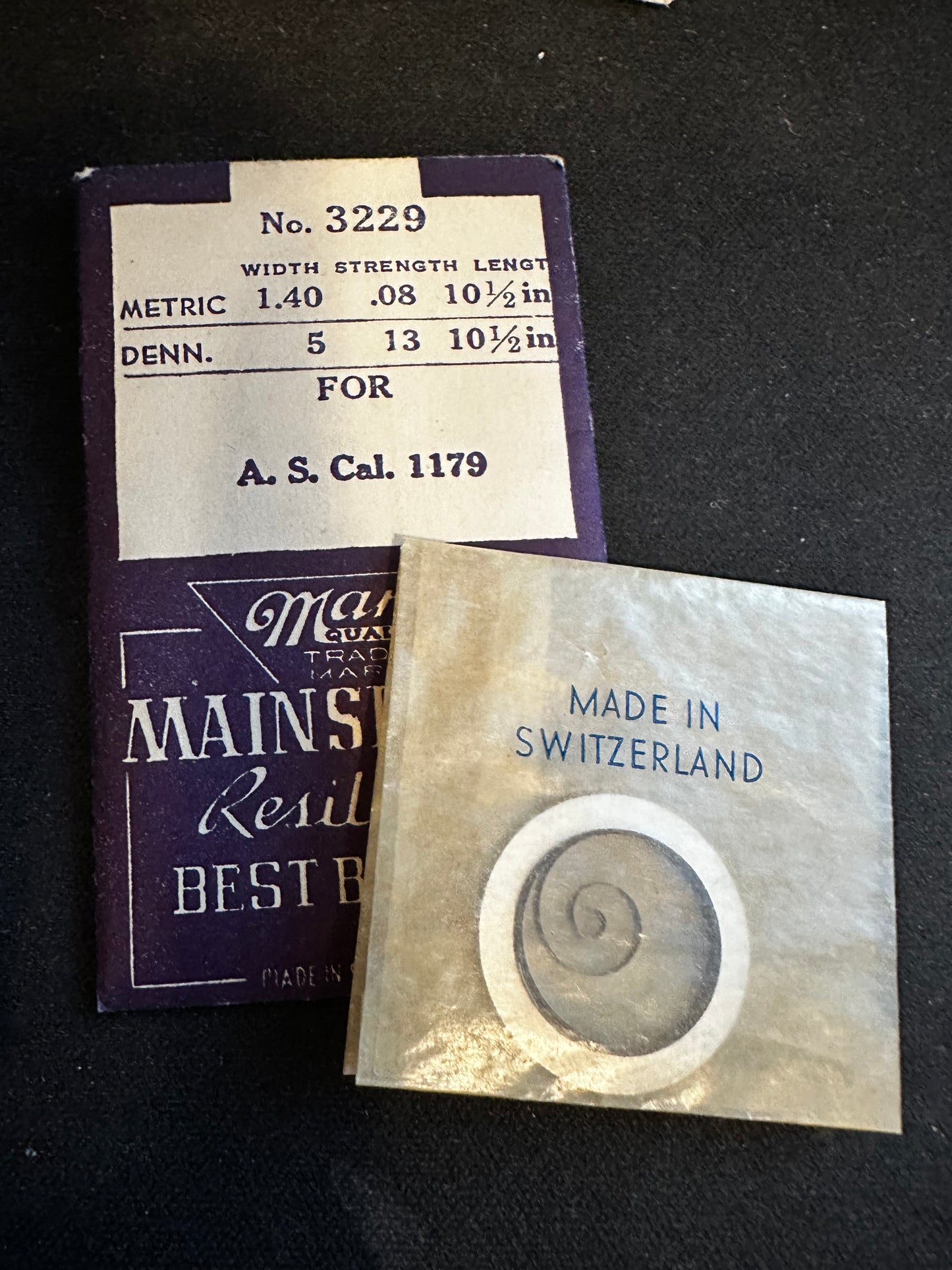 Marco Mainspring #3229 for Font 189, Benrus V, A. Michel 115, Wittnauer 8PW - Steel