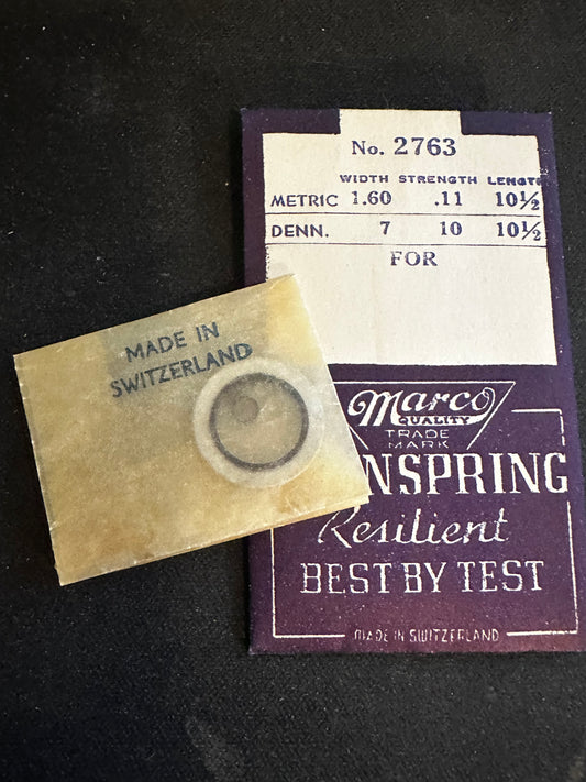 Marco Mainspring #2763 for Buren caliber 410 movements - Steel