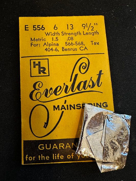 HR Everlast Mainspring E556 for Alpina 566, 568, Tavannes 404, 406, Benrus CA - Steel