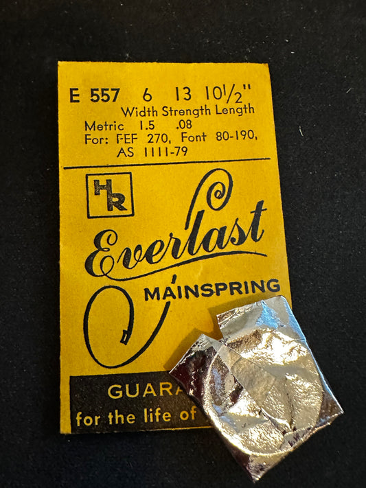 HR Everlast Mainspring E557 for FEF 270, Font 80, 190, AS 1111, 1179 - Steel