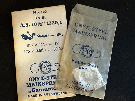 PM Mainspring No. 100 for AS caliber 1220, 1221 - ONYX Steel