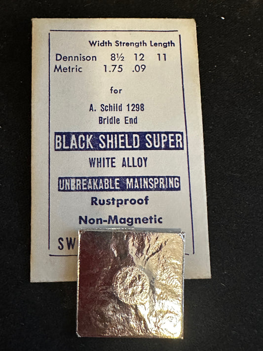 Swartchild Black Shield SUPER Mainspring for AS caliber 1298 - Alloy