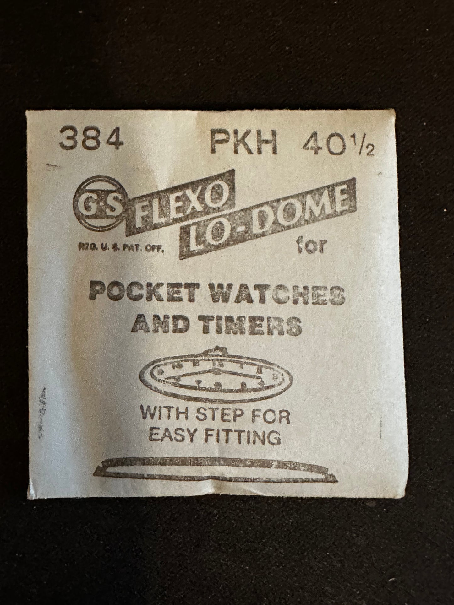 GS PKH40½ Pocket Watch Crystal 38.4mm - New