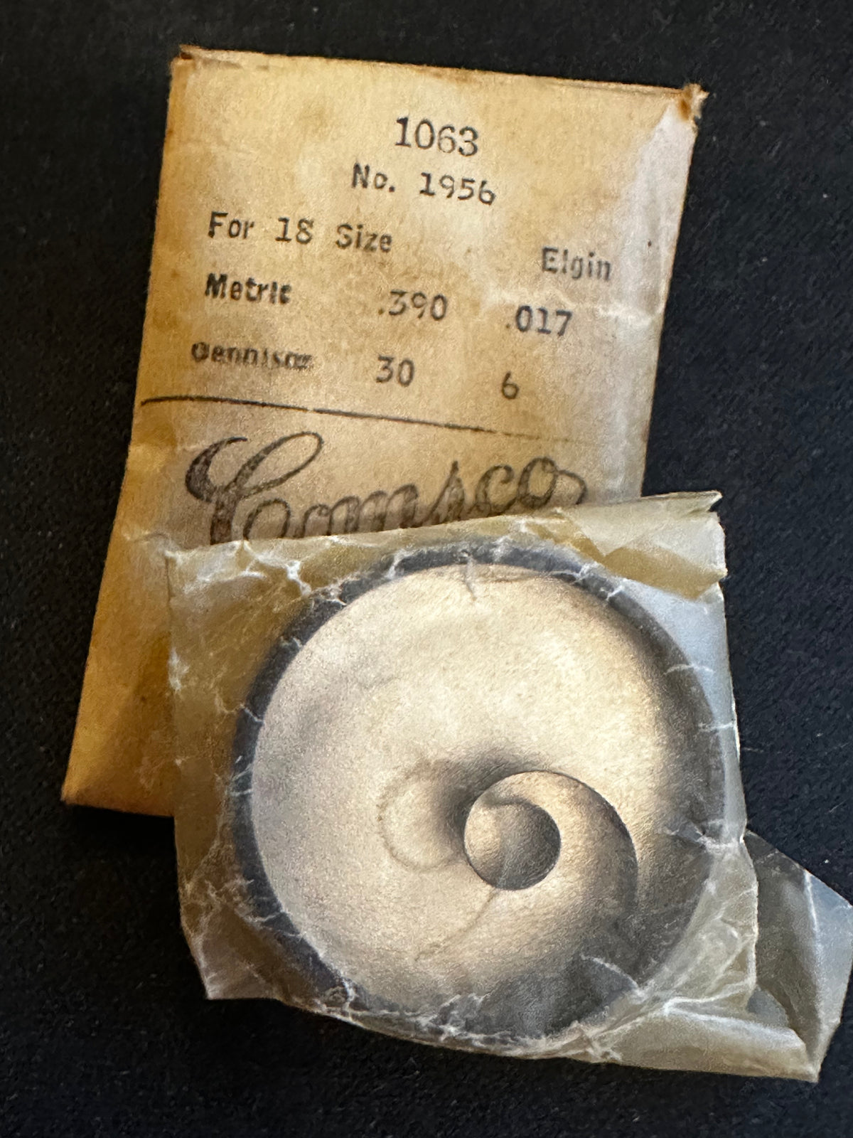 Comsco Mainspring #1063 for 18s Elgin No. 1956 - Steel
