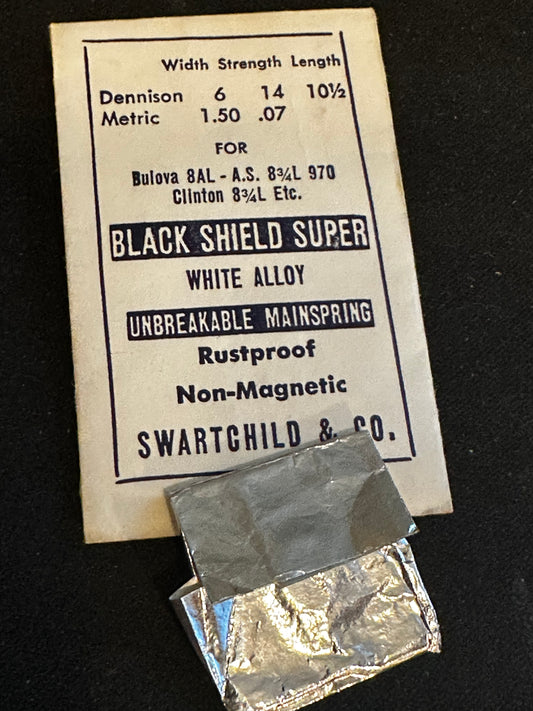 Swartchild Black Shield SUPER Mainspring for Bulova 8AL, AS 970 - Alloy